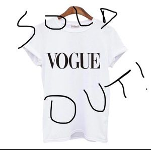 VOGUE t shirts comes in white size SM & BLK size M